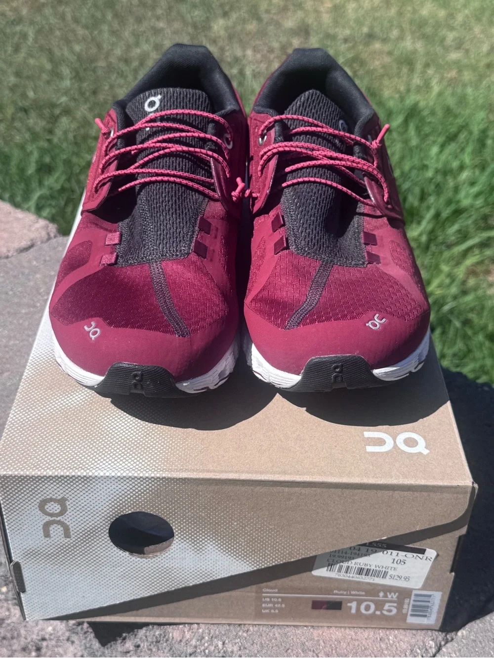 On Cloud Women’s Athletic Shoes - Ruby Rust White